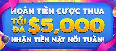 Happyluke hoàn trả cược thua mỗi tuần lên đến 5000 USD